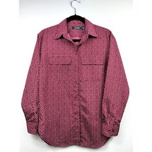 Lauren Ralph Lauren Women's PS Petite Small Red‎ Button-Up Shirt